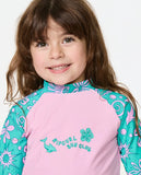 Rip Curl Little Girls Sunshine L/S Rash Vest Swim Set