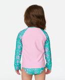 Rip Curl Little Girls Sunshine L/S Rash Vest Swim Set