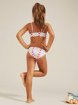 Roxy Little Girls Rainbow Check Crop Top Bikini Set