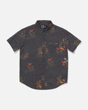 Salty Crew Big Boys Crew Button Up S/S Shirt - Off Black