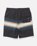 Salty Crew Big Boys Crew Stripe Volley Trunks- Pirate Black