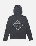 Salty Crew Big Boys Tippet Hooded L/S Tech Tee - Black Heather