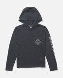 Salty Crew Big Boys Tippet Hooded L/S Tech Tee - Black Heather