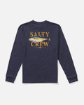 Salty Crew Big Boys Yellowfin L/S Tee- Navy Heather