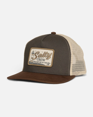 Salty Crew Boys Ashore Trucker Hat - Charcoal Brown