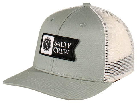 Salty Crew Boys Pinnacle Retro Trucker Hat- Dusty Sage