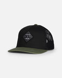 Salty Crew Boys Sealine Retro Trucker Hats - Black/Green