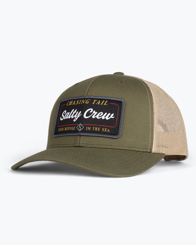 Salty Crew Marina Retro Trucker Hat- Moss/Khaki