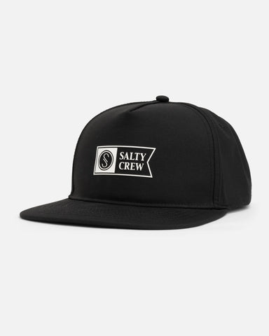Salty Crew Mens Apex Snapback Hat- Black