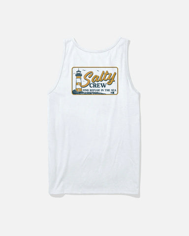 Salty Crew Mens Ashore Tank- White