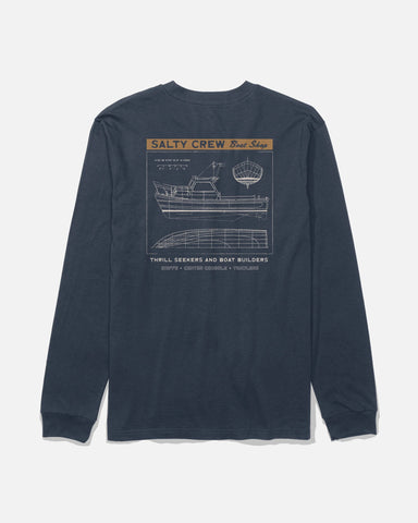 Salty Crew Mens Boat Shop L/S Tee