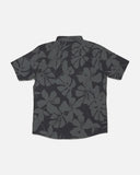 Salty Crew Mens Breezer Perforated S/S Tech Woven Button Up Shirts Black/Green