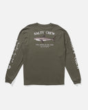 Salty Crew Mens Bruce Classic L/S Tee - Dusty Olive