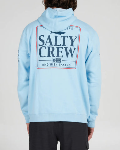 Salty Crew Mens Coaster Zip Fleece Hoodie - Light Blue