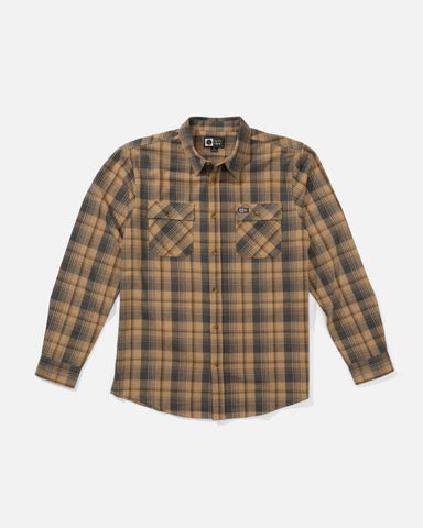 Salty Crew Mens Daybreak Flannel- Khaki