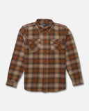 Salty Crew Mens Daybreak Flannel Shirts - Friar Brown
