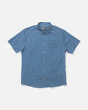 Salty Crew Mens Drifter S/S Tech Woven UV Button Up Shirt - Mid Blue