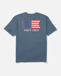 Salty Crew Mens Flagship America S/S Tee- Slate