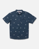 Salty Crew Mens Flagship S/S Woven UV Button Up Shirt - Midnight Navy