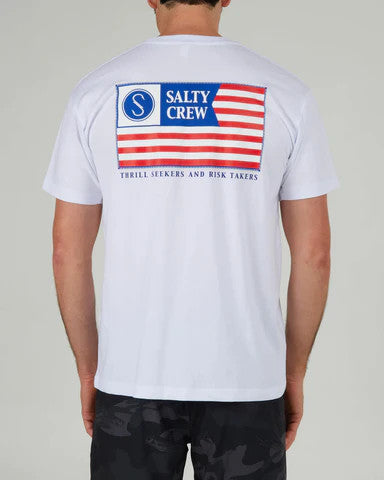 Salty Crew Mens Freedom Flag S/S Tee