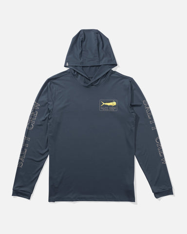 Salty Crew Mens Golden Mahi Hooded UV Sunshirt - Bluefin