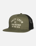 Salty Crew Mens Good Times Foamie Trucker Hat - Olive