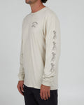 Salty Crew Mens Kamikaze Premium L/S Tee- Bone