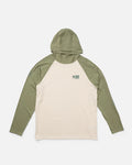 Salty Crew Mens Mariner Lite UV Hooded Tee- Birch Oil Green