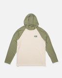 Salty Crew Mens Mariner Lite UV Hooded Tee- Birch Oil Green