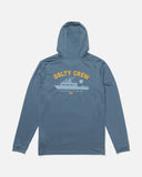 Salty Crew Mens Overnight Hooded UV Sunshirt - Pilot