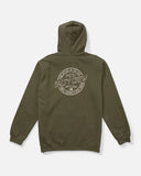 Salty Crew Mens Skewed Zip Fleece Hoodie- Dusty Olive