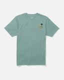 Green t-shirt with a logo on a white background
