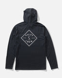 Salty Crew Mens Tippet Pocket Hood Tech Tees - Black