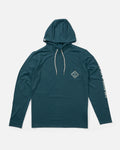 Salty Crew Mens Tippet Pocket Hood Tech Tees- Hydro
