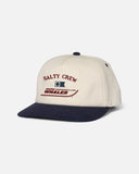 Salty Crew Mens Whaler Snapback Hat - Off White