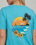 Salty Crew Womens Sunset Boyfriend Tee - Turquoise