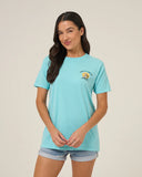 Salty Crew Womens Beach Hut Boyfriend Tee - Aquamarine