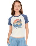 Salty Crew Womens Drive to the Sea Raglan Tee - Indigo