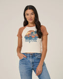 Salty Crew Womens Drive to the Sea Raglan Tee - Mocha
