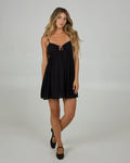 Salty Crew Womens High Tide Mini Dress- Black
