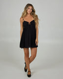 Salty Crew Womens High Tide Mini Dress- Black