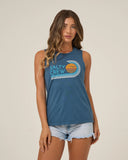 Salty Crew Womens Ombre Wave Muscle Tank Top