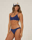 Salty Crew Womens Palms Up Reversible Bralette - Bright Navy