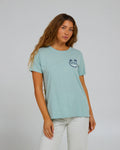 Salty Crew Womens Shades Boyfriend Tee- Cloud Blue