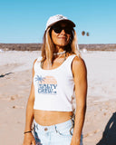 Salty Crew Womens Sunrise Cropped Tank Top