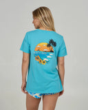 Salty Crew Womens Sunset Boyfriend Tee - Turquoise