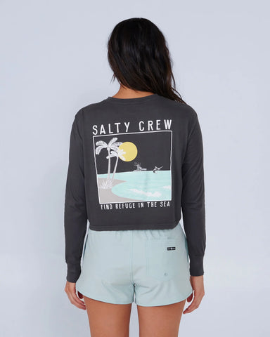 Salty Crew Womens The Good Life L/S Crop Tee