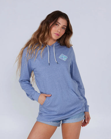 Salty Crew Womens Tippet Fill Mid-Weight Hoodie- Blue Dusk