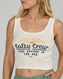 Salty Crew Womens Unscripted Tank Top- Off White