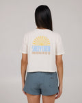 Salty Crew Womens In The Rays Crop Tee- Off White